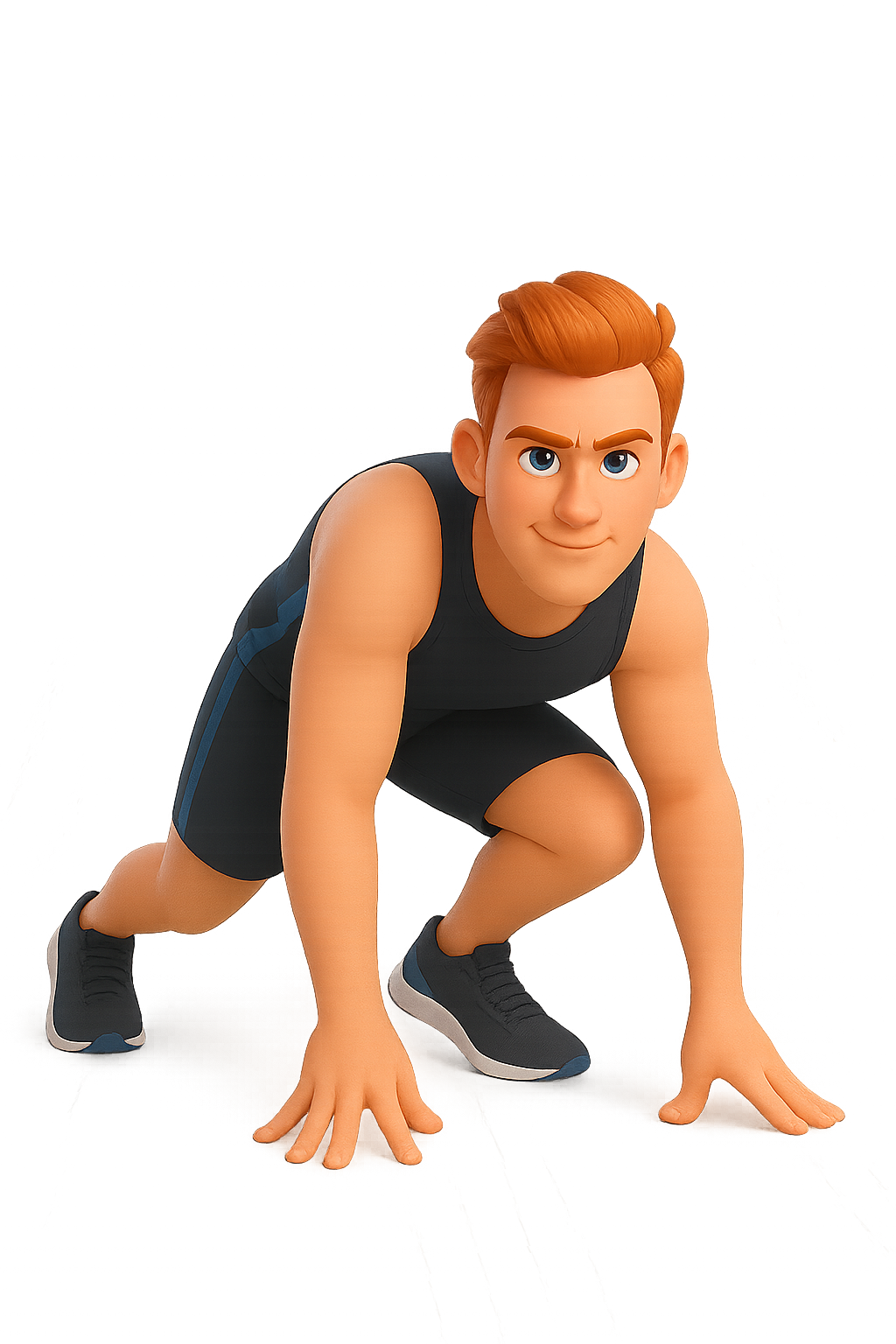Athlete in starting position